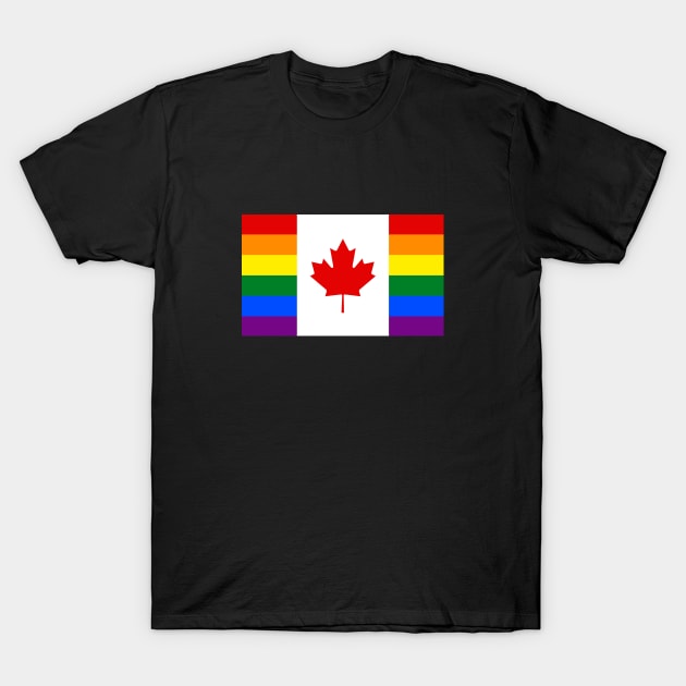 Pride / Canada Flag Mashup T-Shirt by phneep